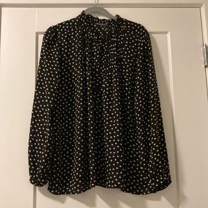 Adrianna Pappel XL Blouse - black with white hearts